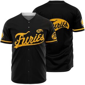 Men's The Warriors Furies Baseball Movie Jersey Shirts Costume Stitched
