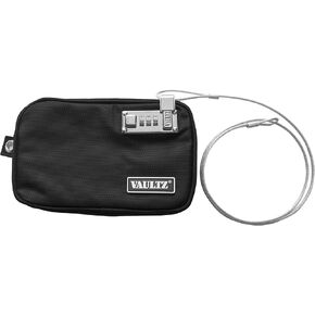 Vaultz Locking Field Gear Pouch with Tether, Small, 5 x 8 Inches, Black (VZ00739)
