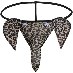 Men's Elephant Underwear Men's Thong Underwear Men Lingerie Elephant Trunk Underwear Low Waist G-String Funny Thong