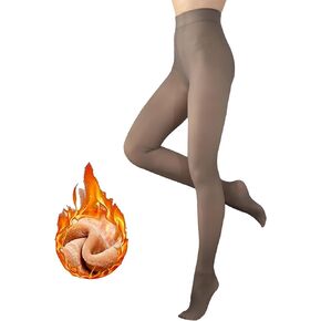200D Thermal Opaque Winter Tights, Skin-Permeable, Slim Fit