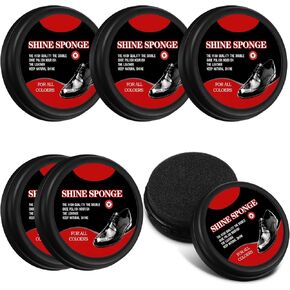 Loopeer 6 Pcs Shoe Shine Sponge Neutral Shine Sponge for Shoes Leather Boot Shoe Polish Sponge for Boots Bags Cleaning (Vivid Style,3.54 x 3.54 x 1.18 Inch)