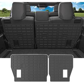 powoq Backrest Mats Compatible with 2020-2024 Toyota Highlander Back Seat Protector Replacement for 2020 2021 2022 2023 2024 Toyota Highlander Accessories (Fit 2020-2024 Highlander,Rear Backrest Mats)