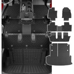 powoq Backrest Mats Compatible with 2020-2024 Toyota Highlander Back Seat Protector Replacement for 2020 2021 2022 2023 2024 Toyota Highlander Accessories (Fit 2020-2024 Highlander,Rear Backrest Mats)