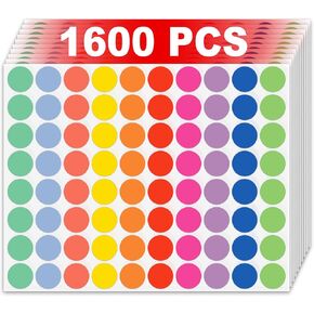 3500 Pcs 7 Rolls 7 Sizes 7/8 Inch Clothing Size Stickers, Colorful Coded Round Self Adhesive Apparel Size Labels for Clothing T Shirts Trousers Skirt Retail (XS,S,M,L,XL, XXL,XXXL)