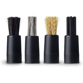 Airheadz Auto-Detailing Kit - Includes Four Air Nozzle Brush Tips (Natural Fiber, Nylon, Brass, Steel)