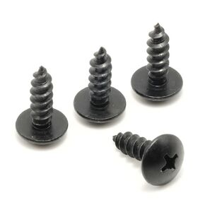 ReplacementScrews License Plate Screws Compatible with Subaru Crosstrek - Stainless Steel - Black Oxide (Pack of 4)