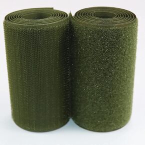 Hook and Loop Strip Tape,Strong,Sew-On Hook Loop Fastener Tape Tape Nylon Strips Fabric Assembly & Junction Applications for Home and Office Army Green