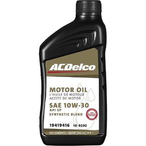ACDelco Gold 10-9292 (19419416) Synthetic Blend 10W-30 Motor Oil - 1 qt