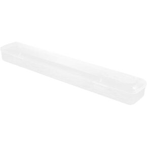 EXCEART Clear Organizer Box 3Pcs Paintbrush Storage Box Portable Watercolour Brush Case Holder Translucent Clear Pencil Box for Pens Brush Sundries (Transparent) Clear Container