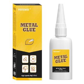 Glass Glue - Oily Glue, FOOGWEE 30g Glass to Glass Glue, Strong Bond, Instant Super Glue for DIY Craft, Model, Pottery, Tile, Glass, Plastic, Metal, Stone, Rubber, Ceramic and More