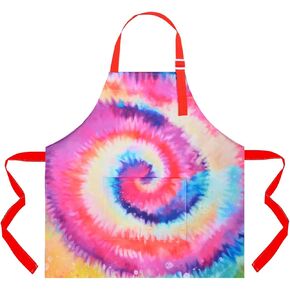 Fiodrimy Aprons for Kids, Kids Art Apron Girls Boys Painting Apron with Pockets Adjustable for Cooking Baking Kitchen