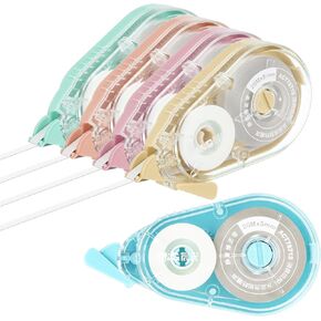 M&G 5 Pack 131 Ft White Out Tape, White Out Correction Tape Tear Resistant Whiteout Tape Easy to Use Instant Bulk Cute Transparent Dispenser for Classroom Office Home, Pastel Color