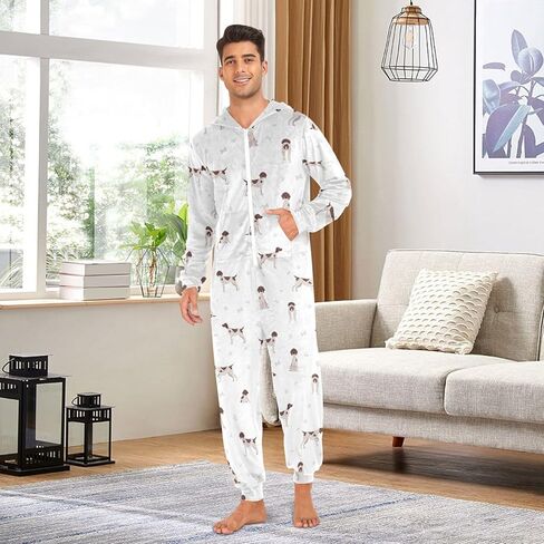 Ollabaky Adult Onesie Pajamas for Men Women Costume One-Piece Sleepwear Jumpsuit in Kuwait