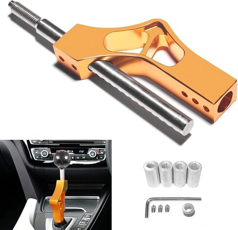Red Manual Shifter Extension M12*1.25, Adjustable Height Shift Knob Extender M10*1.5 Aluminum Gear Shift Knob Extension with 4 Adapters for Most Manual Vehicle Shifter Rod Like Honda Acura in Saudi Arabia