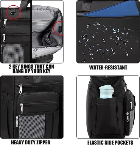 Teacher Tote Bag, Women Bag, Nurse bag, Utility Bag with Bottom Pad with separated Laptop storage layer. in Saudi Arabia