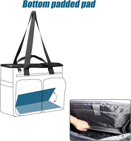Teacher Tote Bag, Women Bag, Nurse bag, Utility Bag with Bottom Pad with separated Laptop storage layer. in Saudi Arabia