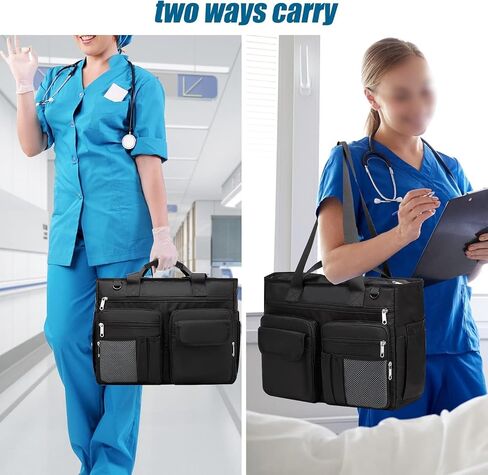 Teacher Tote Bag, Women Bag, Nurse bag, Utility Bag with Bottom Pad with separated Laptop storage layer. in Saudi Arabia