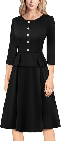 فستان VFSHOW للسيدات 2024 للعمل المكتبي والكنيسة بيبلوم أنيق بقصة ضيقة بطول الركبة وخط مناسب ومتوهج in Kuwait