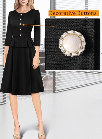 فستان VFSHOW للسيدات 2024 للعمل المكتبي والكنيسة بيبلوم أنيق بقصة ضيقة بطول الركبة وخط مناسب ومتوهج in Kuwait