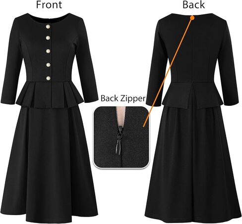 فستان VFSHOW للسيدات 2024 للعمل المكتبي والكنيسة بيبلوم أنيق بقصة ضيقة بطول الركبة وخط مناسب ومتوهج in Kuwait