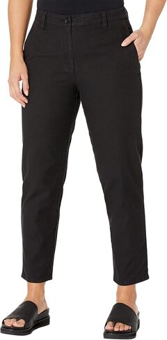 إيلين فيشر سروال الكاحل مدبب عالي الخصر صغير أسود 8P in Kuwait