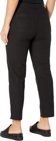 إيلين فيشر سروال الكاحل مدبب عالي الخصر صغير أسود 8P in Kuwait