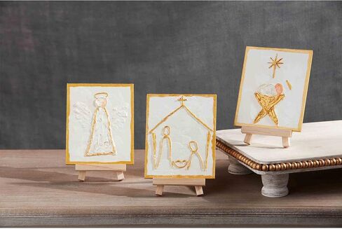 لوحة ذهبية من Mud Pie Easel، للأطفال، مقاس 5 × 4 بوصة in Saudi Arabia