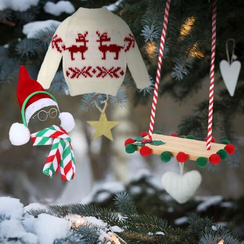 Aoriher 9 Pcs Christmas Doll Accessories Set Includes Sleeping Bag Bathrobe Mask Ear Muffs Scarf Glasses Hammock Sweater(Bulb) in Saudi Arabia