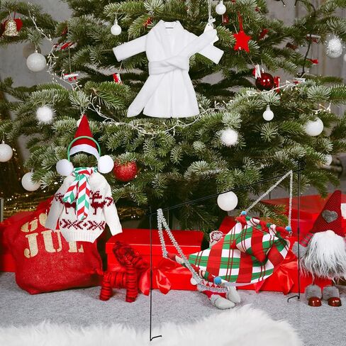 Aoriher 9 Pcs Christmas Doll Accessories Set Includes Sleeping Bag Bathrobe Mask Ear Muffs Scarf Glasses Hammock Sweater(Bulb) in Saudi Arabia