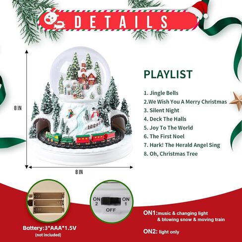 Christmas Snow Globes, Snow globes Christmas with Music, Snow Globes for Kids Girls and Boys, Santa and snow house Snow Globe with Multi Color Changing LED Lights Christmas Birthday Gift Decor（Golden） in Kuwait