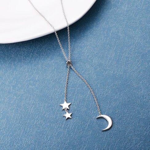 925 Sterling Silver Layered Necklace Double/Triple Multilayer Long Chain Infinity/Star Pendant Necklace Jewelry Gift for Women in Saudi Arabia