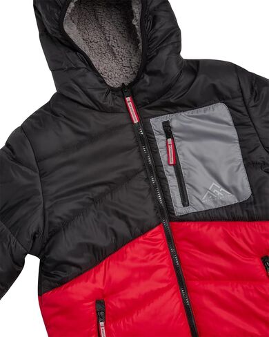 Weatherproof Mens Jacket - Full Zip Hooded Puffer to Sherpa Reversible Jacket - Cozy Outdoor Long Sleeve Hoodies for Men S-XL in Saudi Arabia