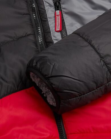 Weatherproof Mens Jacket - Full Zip Hooded Puffer to Sherpa Reversible Jacket - Cozy Outdoor Long Sleeve Hoodies for Men S-XL in Saudi Arabia