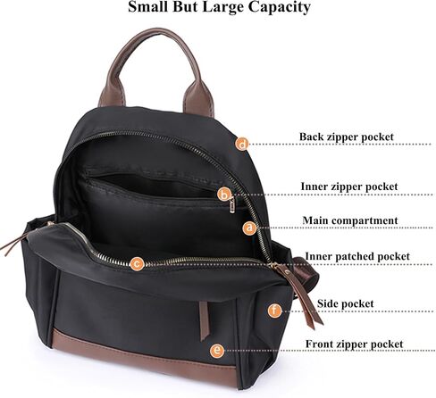 KOOIJNKO Small Fashion Backpack Purse for Women Nylon Daypack Satchel Bag Handbag, Gray in Saudi Arabia