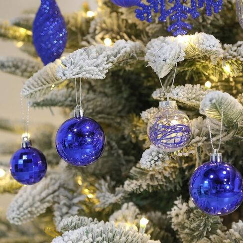 SHareconn 100pcs Christmas Tree Decorations Ornaments Set, Shatterproof Plastic Baubles Decorative Balls for Xmas Tree Decor Holiday Wedding Party, White in Saudi Arabia