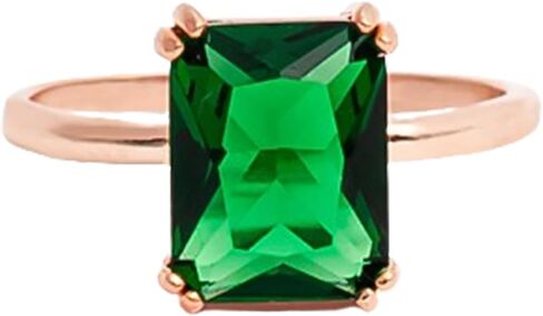 Gold Filled Statement Emerald Ring Gold Finish May Gemstone Jewelry in Saudi Arabia