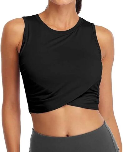 Shed Women's Yoga Crop Tops: Stylish & Supportive Fitness Shirts for Dance, Gym, Yoga. Tank Shirts for Active Women in Saudi Arabia