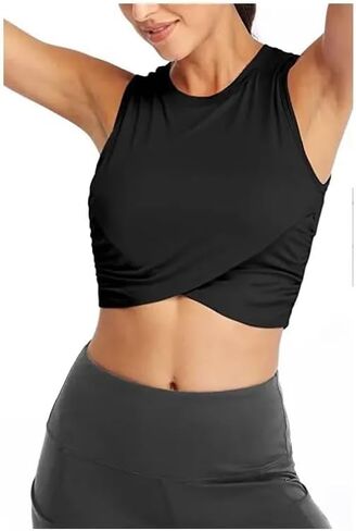 Shed Women's Yoga Crop Tops: Stylish & Supportive Fitness Shirts for Dance, Gym, Yoga. Tank Shirts for Active Women in Saudi Arabia