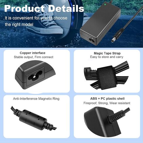 42V 2A Adapter Replacement for Segway Ninebot Charger Xiaomi M365, Bird, Lime, Lime-S, Skip, Spin, Segway Ninebot Electric Scooter Charger for ES1 ES2 ES4 E22 for 36V Li-ion Battery in Saudi Arabia