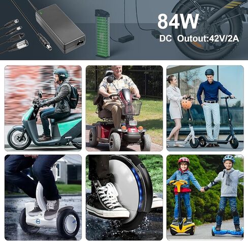 42V 2A Adapter Replacement for Segway Ninebot Charger Xiaomi M365, Bird, Lime, Lime-S, Skip, Spin, Segway Ninebot Electric Scooter Charger for ES1 ES2 ES4 E22 for 36V Li-ion Battery in Saudi Arabia