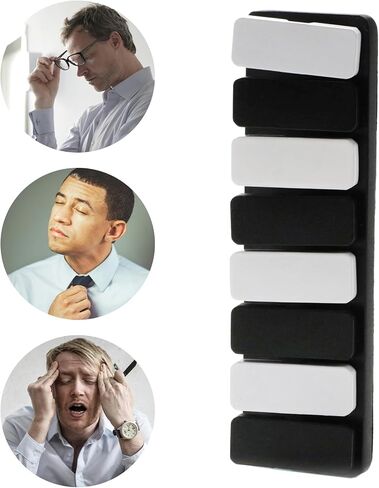 VANANA Metal Haptic Fidget Slider ADHD Clicker Adult Fidget Blocks Relieve Anxiety Stress (Style#1 - Silver) in Saudi Arabia