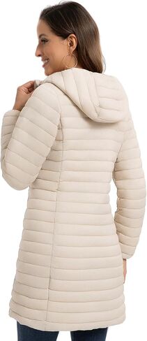 ROYAL MATRIX Packable Puffer Jacket for Women Lightweight Hooded Quilted Long Travel Puffer Coat in Saudi Arabia