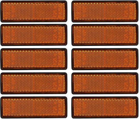 10 Pack White Self Adhesive Rectangle Reflectors, ADR Approval Road Safety Stick-on Rear Reflectors for Trailer Caravan Truck Lorry or Agricultural Machines in Saudi Arabia