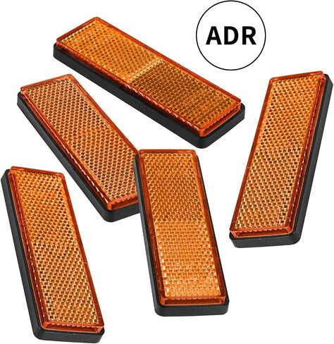 10 Pack White Self Adhesive Rectangle Reflectors, ADR Approval Road Safety Stick-on Rear Reflectors for Trailer Caravan Truck Lorry or Agricultural Machines in Saudi Arabia