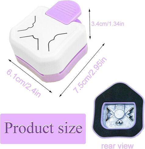 MIAO JIN 3 in 1 Chamfer Corner Punch Creative Pattern Corner Cutter for Paper Crafts, Laminate, Cardstock, Business Card, DIY Projects, Photo, Card Making and Scrapbooking in Saudi Arabia