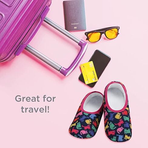 Snoozies Women's Slipper Socks | Cozy House Shoes | Comfy Slip Ons | Fun Slippers | Skinnies Lightweight in Saudi Arabia