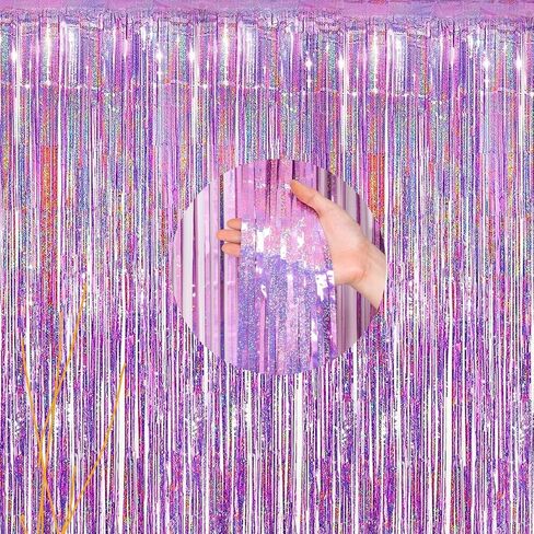 52Ft Shiny Corlorful Glitter Laser Love-Heart Garland Photo Booth Props for Girl Birthday Party Decorations ERAS Themed Birthday Banner Supplies Themed Decor ERAS Themed Party Decorations in Saudi Arabia