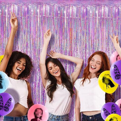 52Ft Shiny Corlorful Glitter Laser Love-Heart Garland Photo Booth Props for Girl Birthday Party Decorations ERAS Themed Birthday Banner Supplies Themed Decor ERAS Themed Party Decorations in Saudi Arabia
