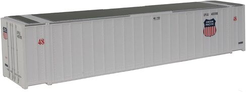 Walthers SceneMaster 48' Ribbed Side Container-Union Pacific(R) (White, Shield Logo) 949-8460 HO Scale Model Railroad - Freight Model in Kuwait