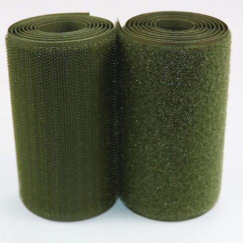 Hook and Loop Strip Tape,Strong,Sew-On Hook Loop Fastener Tape Tape Nylon Strips Fabric Assembly & Junction Applications for Home and Office Army Green in Kuwait